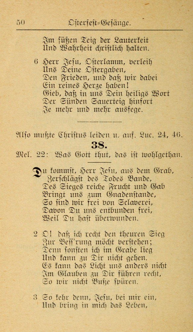 Unparteiische Liedersammlung zum Gebrauch beim Oeffentliche Gottesdienst und zur Häuslichen Erbauung (Revidirt und vehmehrt) page 50