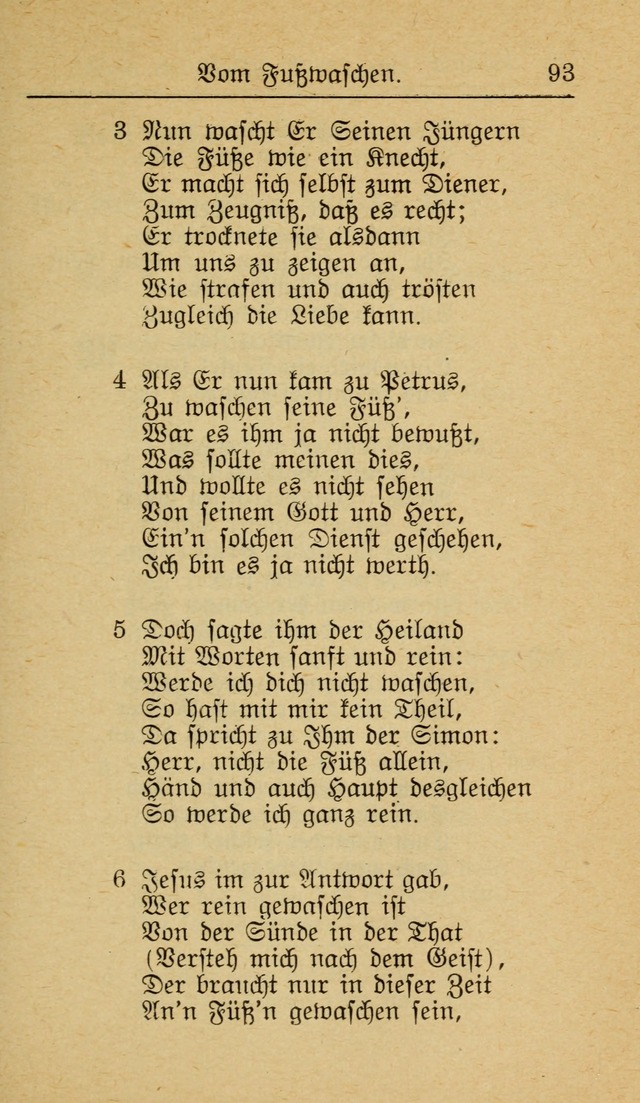 Unparteiische Liedersammlung zum Gebrauch beim Oeffentliche Gottesdienst und zur Häuslichen Erbauung (Revidirt und vehmehrt) page 93