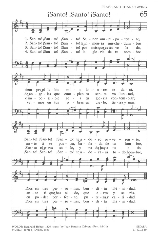 The United Methodist Hymnal page 65