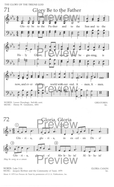 The United Methodist Hymnal page 70