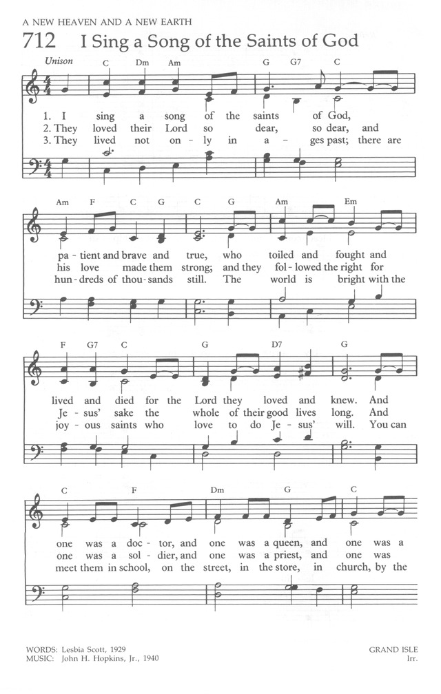 The United Methodist Hymnal page 708