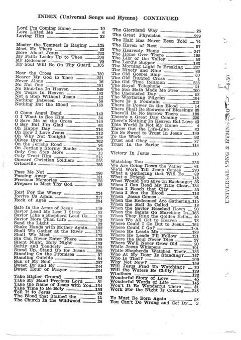 Universal Songs and Hymns: a complete hymnal page 224