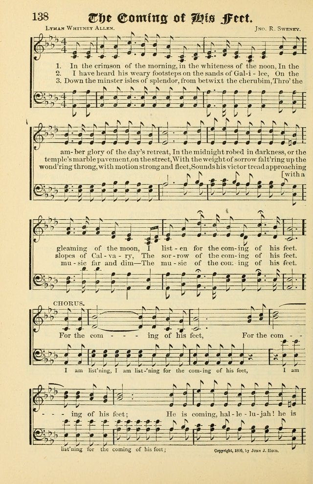 Unfading Treasures: a compilation of sacred songs and hymns, adapted for use by Sunday schools, Epworth Leagues, endeavor societies, pastors, evangelists, choristers, etc. page 138