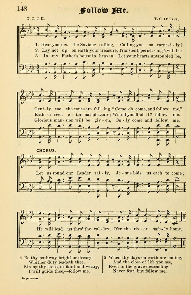 Unfading Treasures: a compilation of sacred songs and hymns, adapted for use by Sunday schools, Epworth Leagues, endeavor societies, pastors, evangelists, choristers, etc. page 148