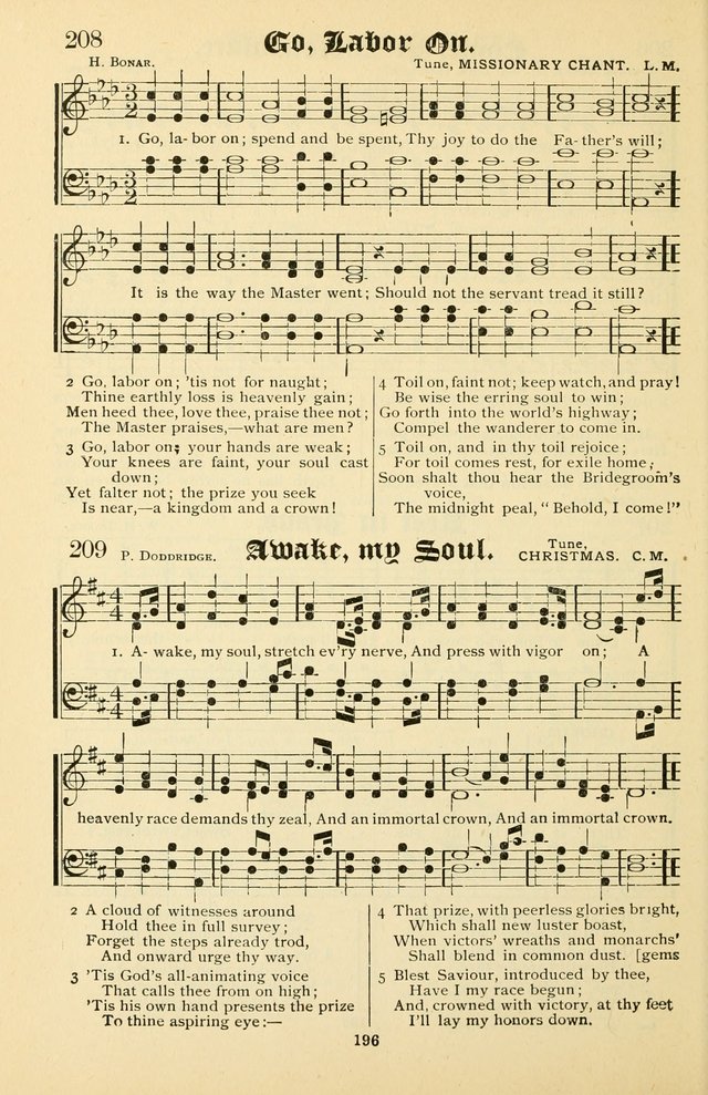 Unfading Treasures: a compilation of sacred songs and hymns, adapted for use by Sunday schools, Epworth Leagues, endeavor societies, pastors, evangelists, choristers, etc. page 196