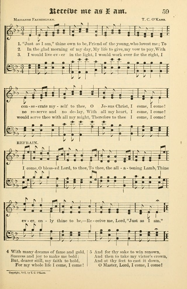 Unfading Treasures: a compilation of sacred songs and hymns, adapted for use by Sunday schools, Epworth Leagues, endeavor societies, pastors, evangelists, choristers, etc. page 59