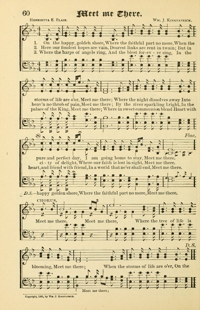 Unfading Treasures: a compilation of sacred songs and hymns, adapted for use by Sunday schools, Epworth Leagues, endeavor societies, pastors, evangelists, choristers, etc. page 60