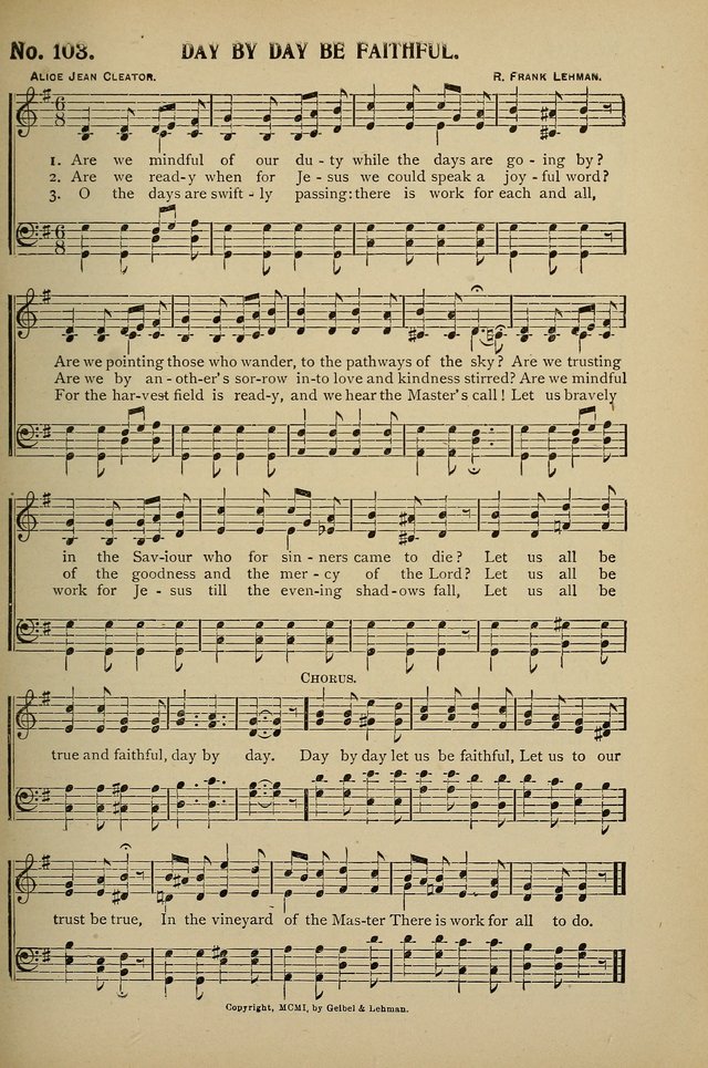 Uplifted Voices: a 20th century hymn book for sunday-schools and devotional meetings page 103