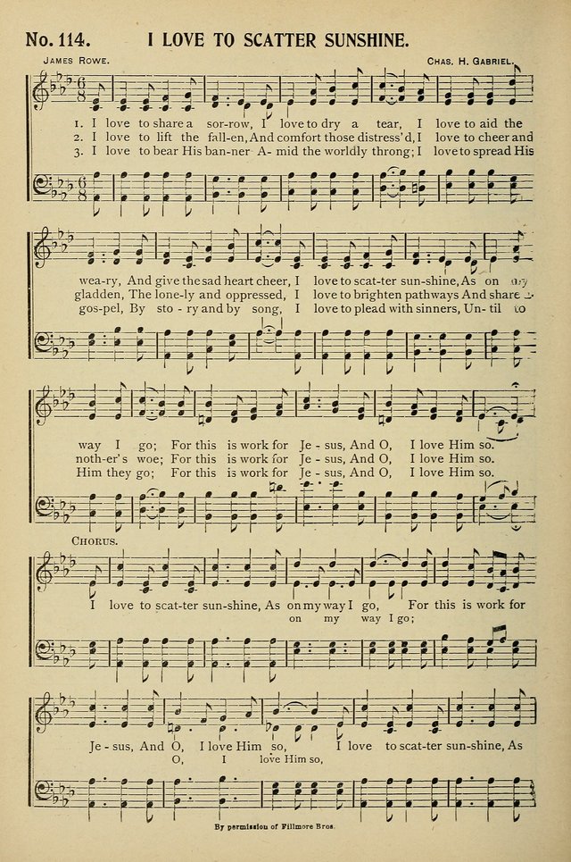 Uplifted Voices: a 20th century hymn book for sunday-schools and devotional meetings page 114