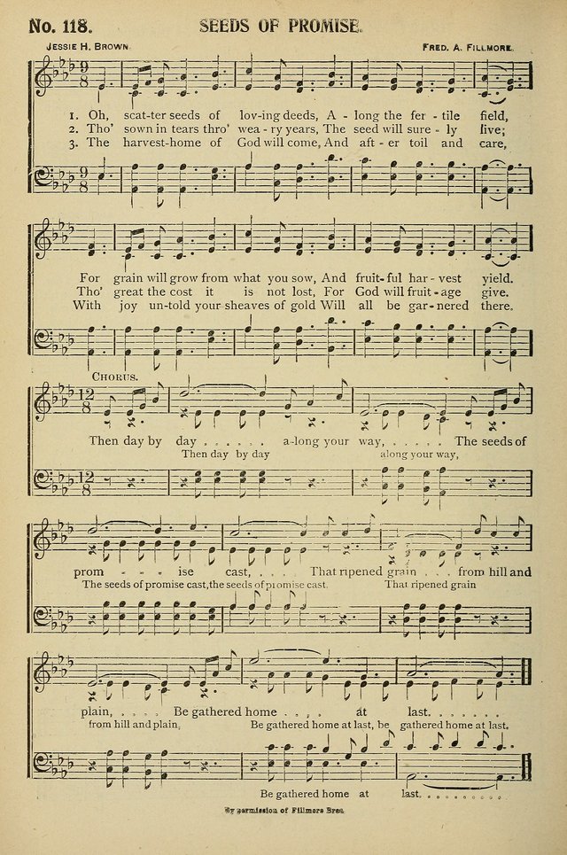 Uplifted Voices: a 20th century hymn book for sunday-schools and devotional meetings page 118