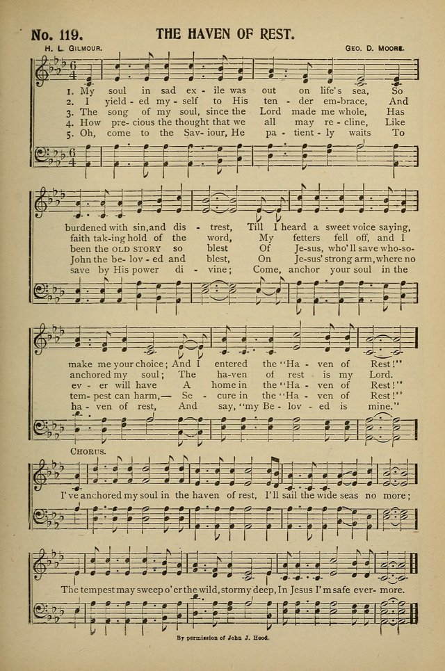 Uplifted Voices: a 20th century hymn book for sunday-schools and devotional meetings page 119