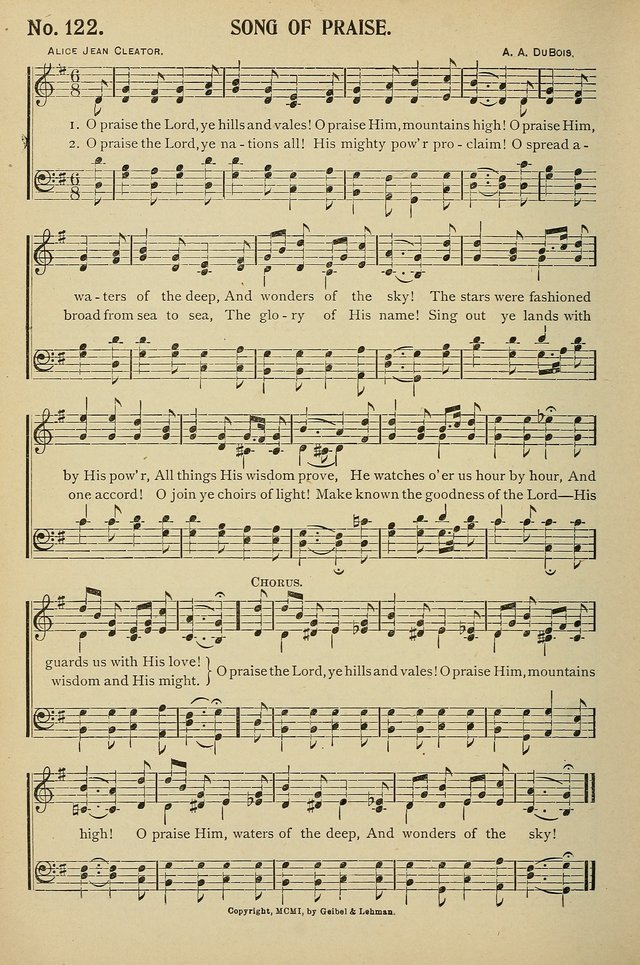 Uplifted Voices: a 20th century hymn book for sunday-schools and devotional meetings page 122