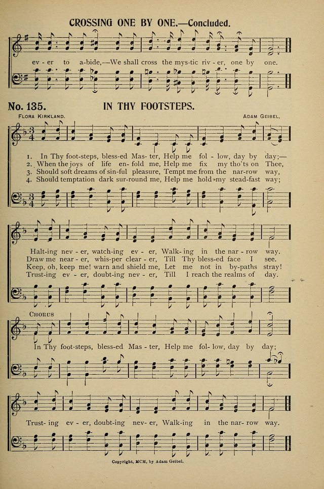 Uplifted Voices: a 20th century hymn book for sunday-schools and devotional meetings page 135