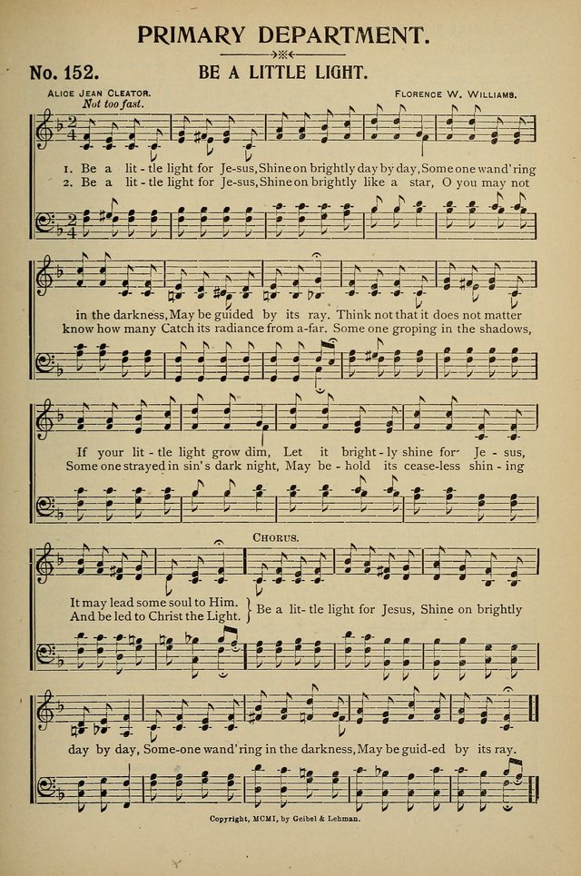 Uplifted Voices: a 20th century hymn book for sunday-schools and devotional meetings page 149