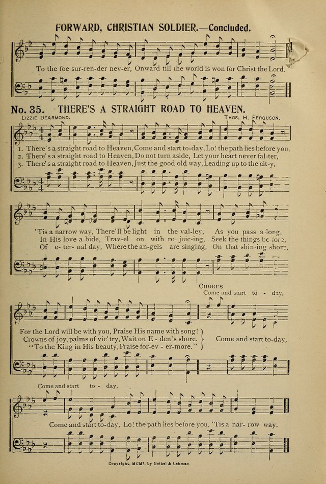 Uplifted Voices: a 20th century hymn book for sunday-schools and devotional meetings page 35