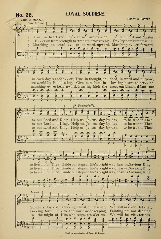 Uplifted Voices: a 20th century hymn book for sunday-schools and devotional meetings page 36