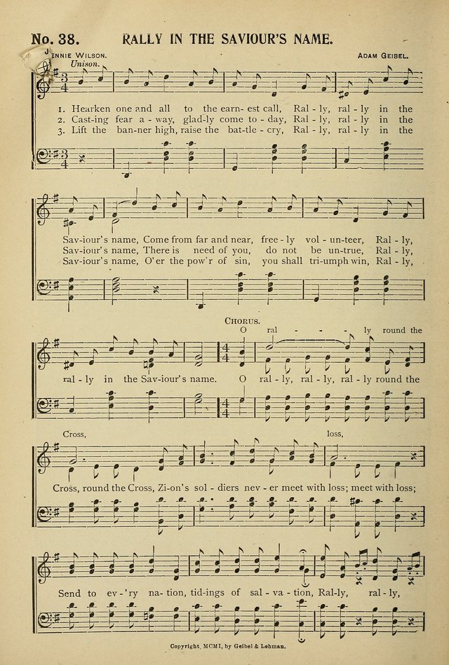 Uplifted Voices: a 20th century hymn book for sunday-schools and devotional meetings page 38