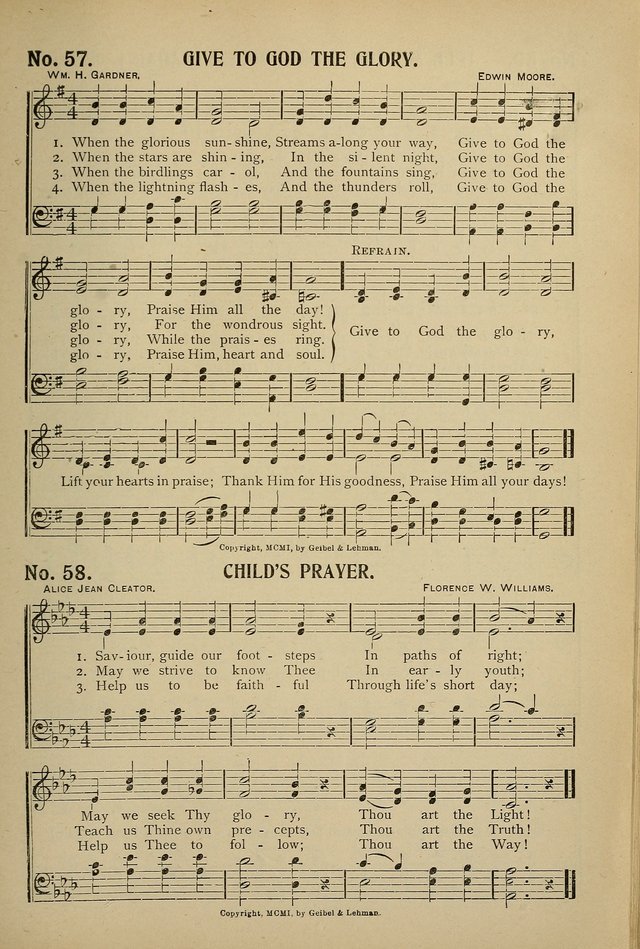 Uplifted Voices: a 20th century hymn book for sunday-schools and devotional meetings page 59