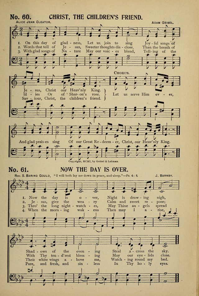 Uplifted Voices: a 20th century hymn book for sunday-schools and devotional meetings page 61