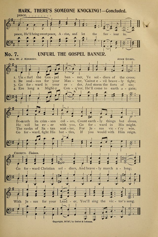 Uplifted Voices: a 20th century hymn book for sunday-schools and devotional meetings page 7