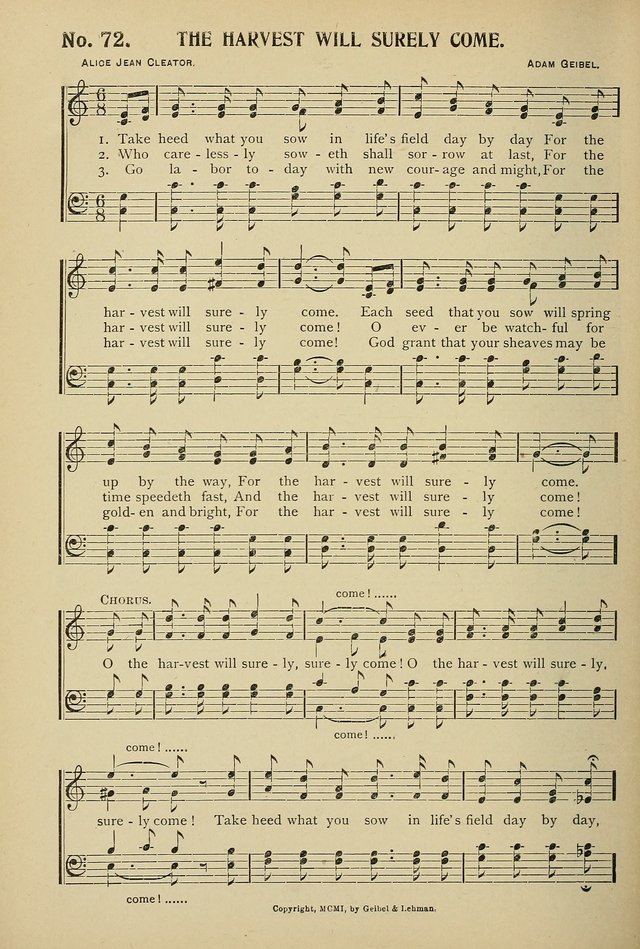 Uplifted Voices: a 20th century hymn book for sunday-schools and devotional meetings page 72