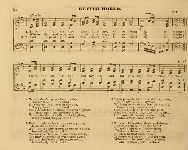 The Violet: a book of music and hymns, with lessons of instruction designed for Sunday Schools, social meetings, and home circles page 66