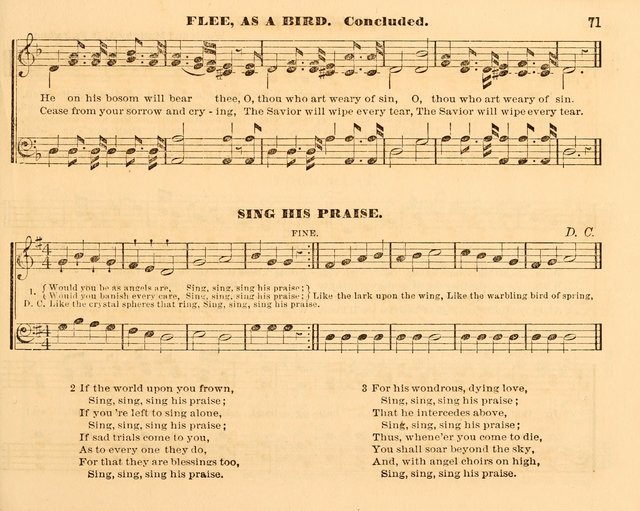 The Violet: a book of music and hymns, with lessons of instruction designed for Sunday Schools, social meetings, and home circles page 71