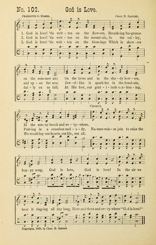 The Victory: a collection of popular Sunday school songs new and old page 102