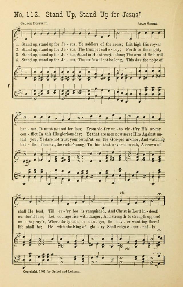 The Victory: a collection of popular Sunday school songs new and old page 112