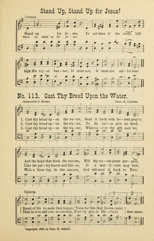 The Victory: a collection of popular Sunday school songs new and old page 113