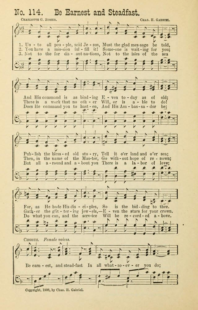 The Victory: a collection of popular Sunday school songs new and old page 114