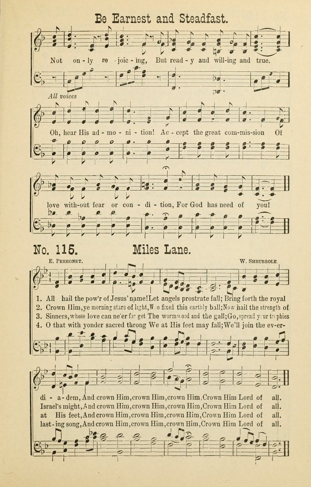 The Victory: a collection of popular Sunday school songs new and old page 115