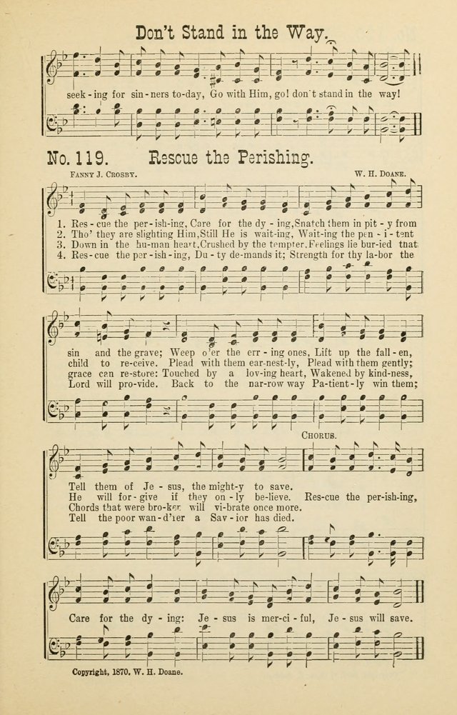 The Victory: a collection of popular Sunday school songs new and old page 119