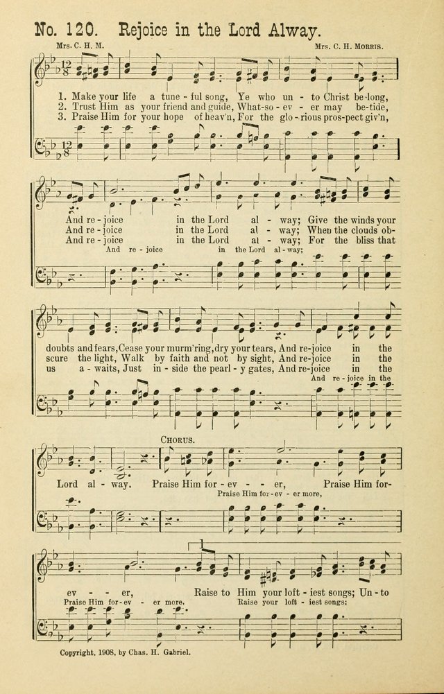 The Victory: a collection of popular Sunday school songs new and old page 120