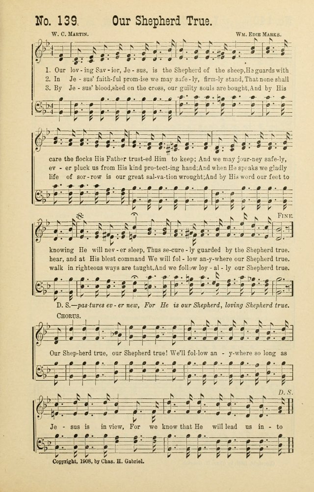 The Victory: a collection of popular Sunday school songs new and old page 139