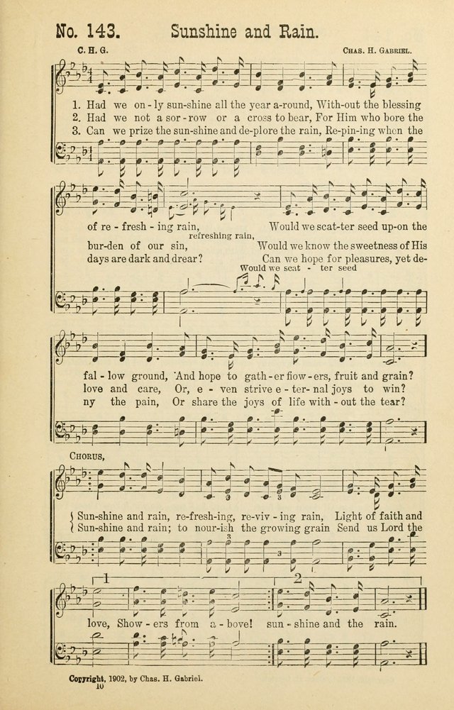 The Victory: a collection of popular Sunday school songs new and old page 143