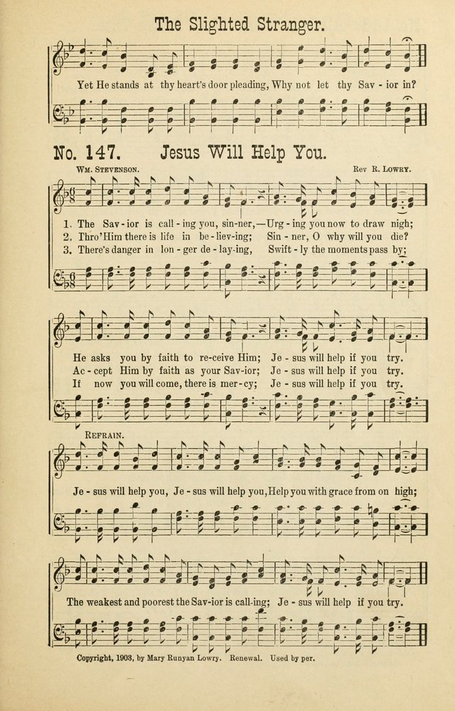 The Victory: a collection of popular Sunday school songs new and old page 147