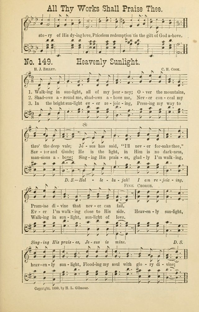 The Victory: a collection of popular Sunday school songs new and old page 149