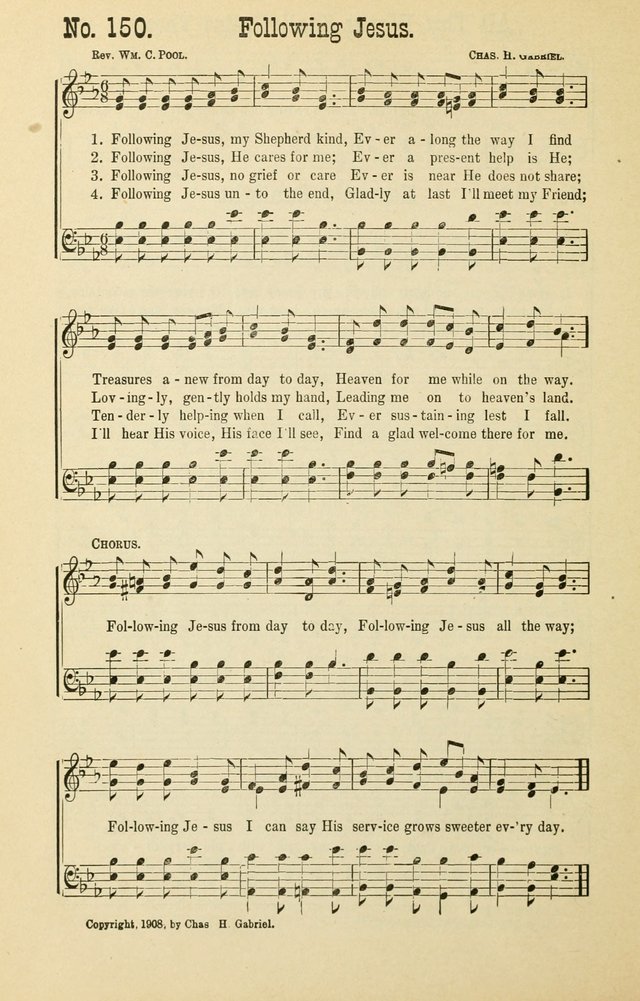 The Victory: a collection of popular Sunday school songs new and old page 150