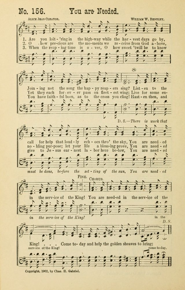 The Victory: a collection of popular Sunday school songs new and old page 156