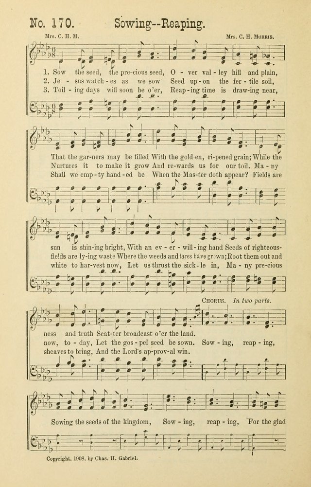 The Victory: a collection of popular Sunday school songs new and old page 170