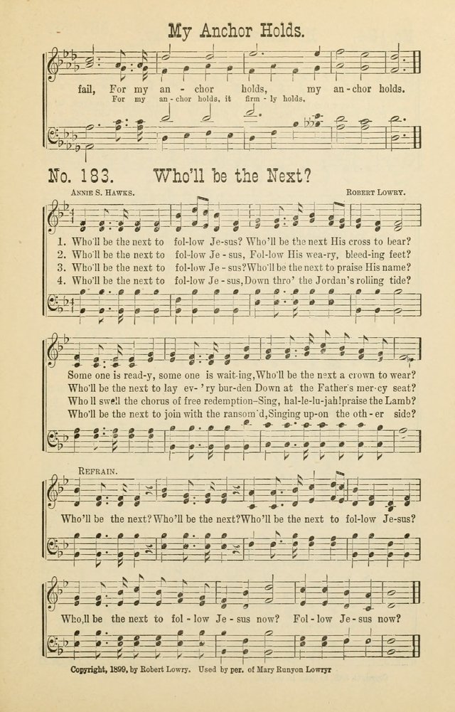 The Victory: a collection of popular Sunday school songs new and old page 183