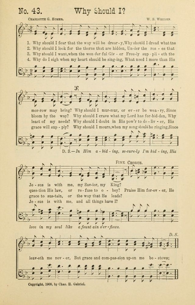 The Victory: a collection of popular Sunday school songs new and old page 43