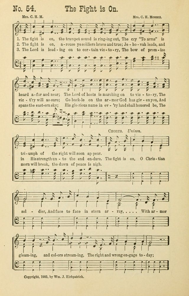 The Victory: a collection of popular Sunday school songs new and old page 54