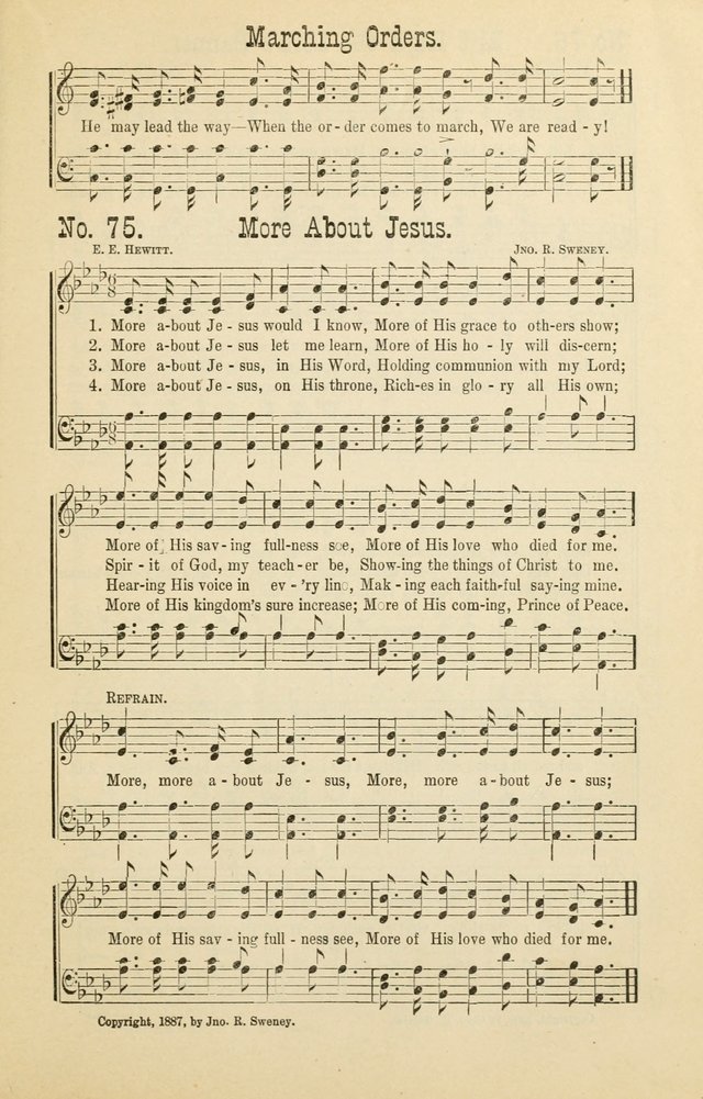 The Victory: a collection of popular Sunday school songs new and old page 75