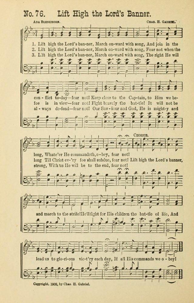 The Victory: a collection of popular Sunday school songs new and old page 76