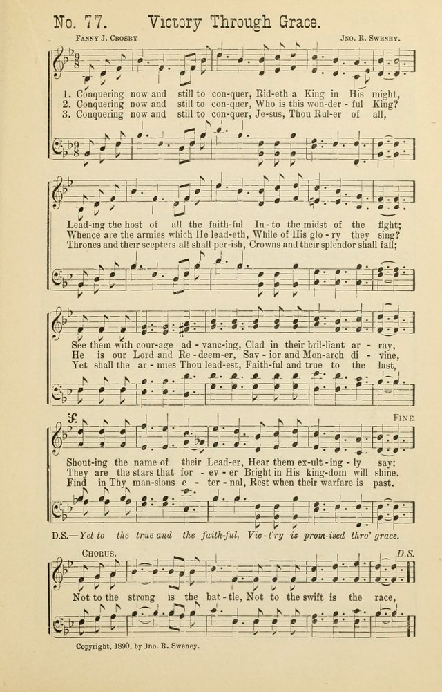 The Victory: a collection of popular Sunday school songs new and old page 77