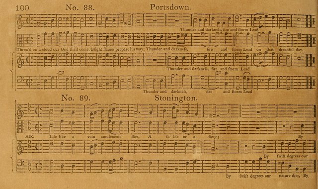 The Vocal Companion: containing a concise introduction to the practice of music, and a set of tunes of various metres, arranged progressively for the use of learners page 100