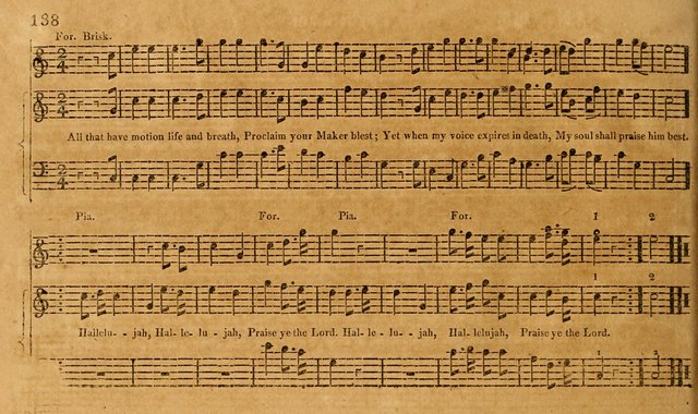 The Vocal Companion: containing a concise introduction to the practice of music, and a set of tunes of various metres, arranged progressively for the use of learners page 138