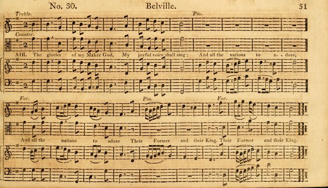 The Vocal Companion: containing a concise introduction to the practice of music, and a set of tunes of various metres, arranged progressively for the use of learners page 51